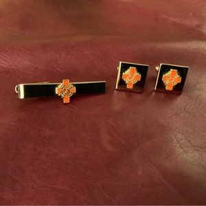 VINTAGE BALFOUR CUFF LINKS & Tie Clasp.